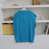 リーフニットベス/ASCLO Leaf Knit Vest (3color)