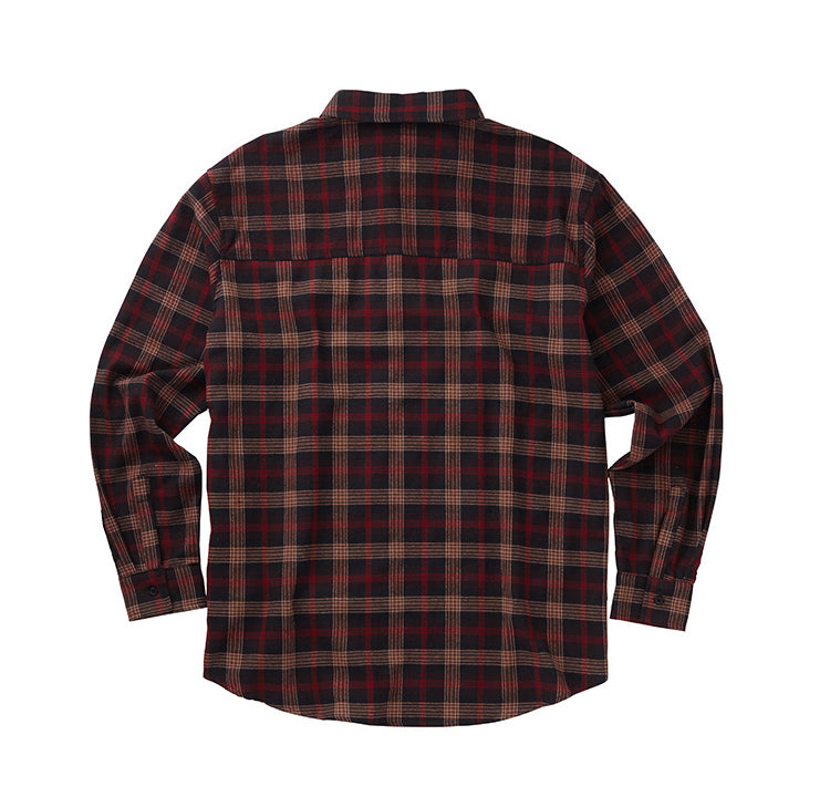 Loose-fit check shirts - Darkbrown (4622121336950)