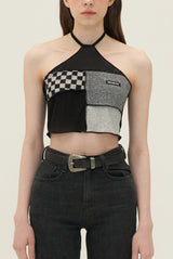 Check patch work top_Black (6568905277558)