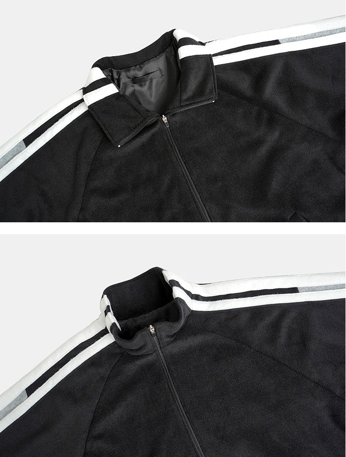 Side Track Over-fit Fleece zip-up Jacket