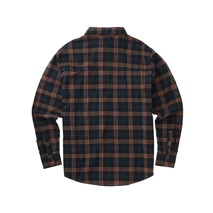 Loose-fit check shirts - Darkgreen (4622121599094)