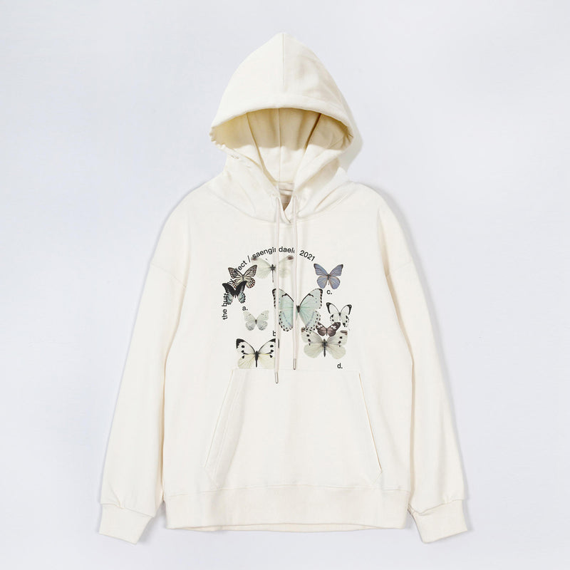 Butterfly hoodie - Cream (6614951395446)
