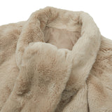 Fluffy Bow tie Fur Jacket [BEIGE] (6618907934838)