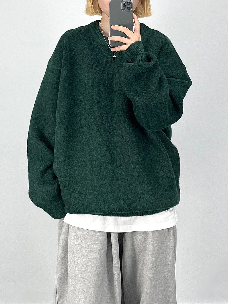 ウールニットスウェットシャツ/wool knit sweatshirt