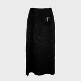 Wavy Rinkle Slit Skirt (6539890491510)