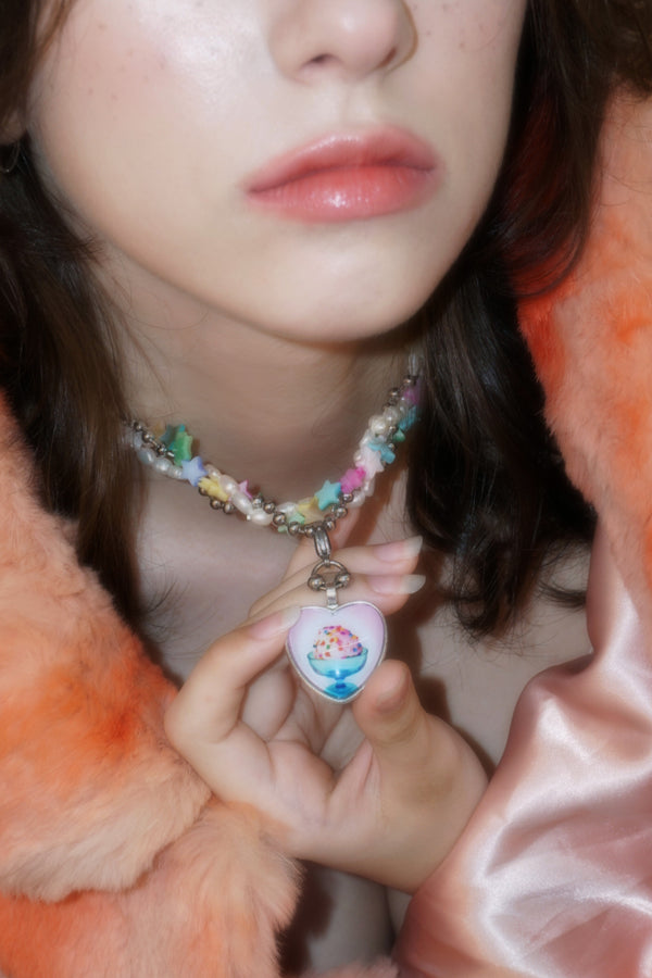 DAILY ROUTINE PINK SPRINKLES NECKLACE (PENDANT)