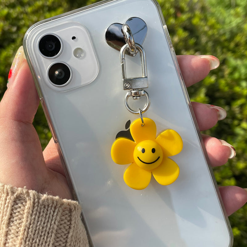 [large yellow] happy daisy keyring case (6603601510518)