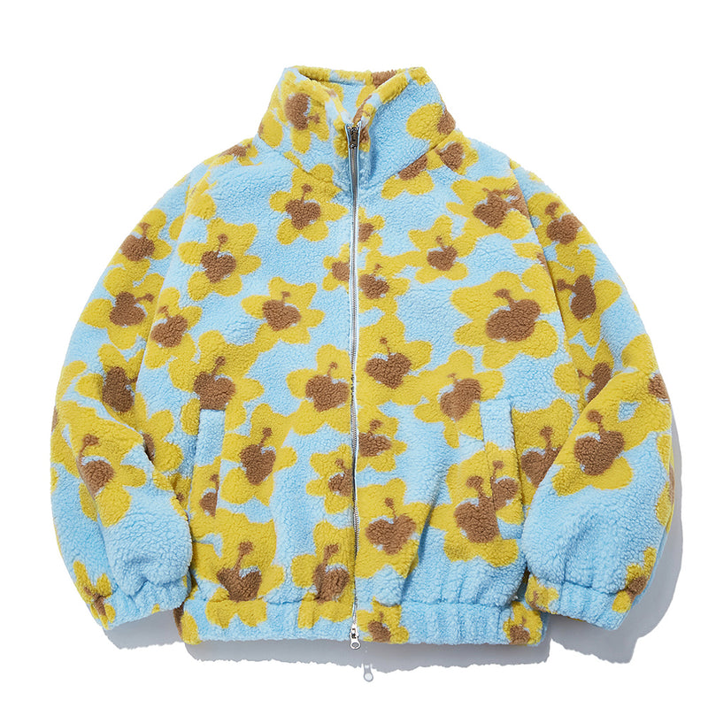 フラワーベアフラフィージャケット / Flower Bear Fluffy Jacket_Sky Blue