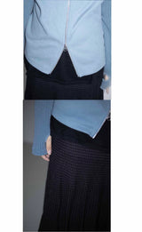 バラクラバニットジップアップ / BALACLAVA knit zip up_blue