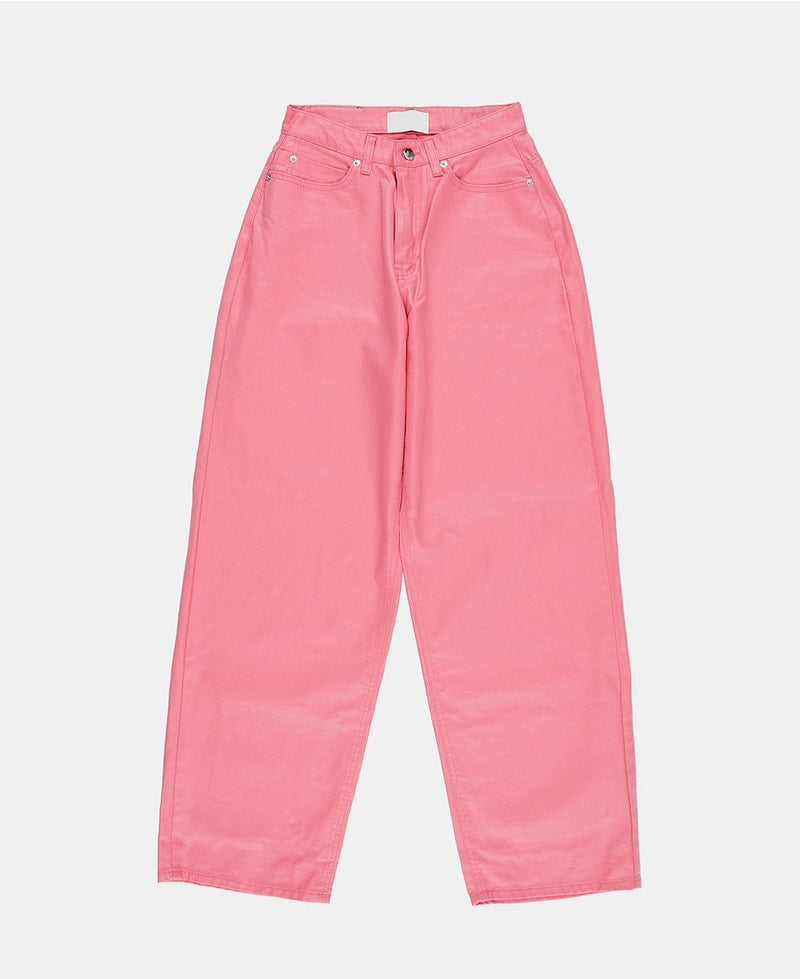 カラーコートワイドコットンパンツ/Color coated wide cotton pants