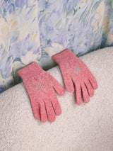love ribbon wool gloves