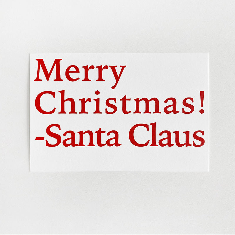 Santa Claus Message Postcard (Classic Red) (6602757472374)