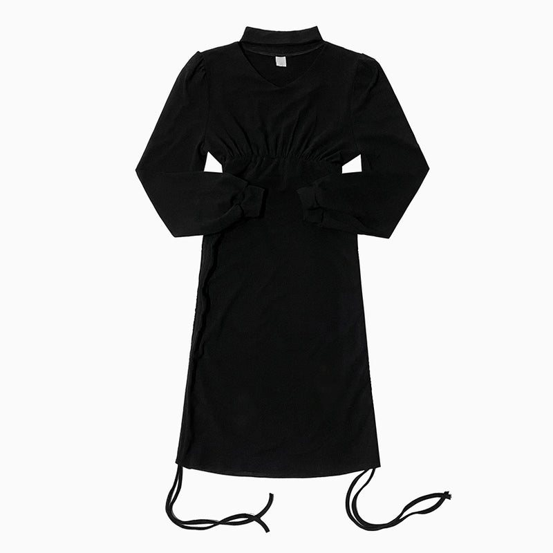 Flex Choker Shirring Dress (6547442040950)