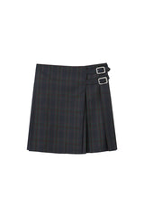 06ウールチェックラップスカート / 0 6 wool check wrap skirt (4579932307574)