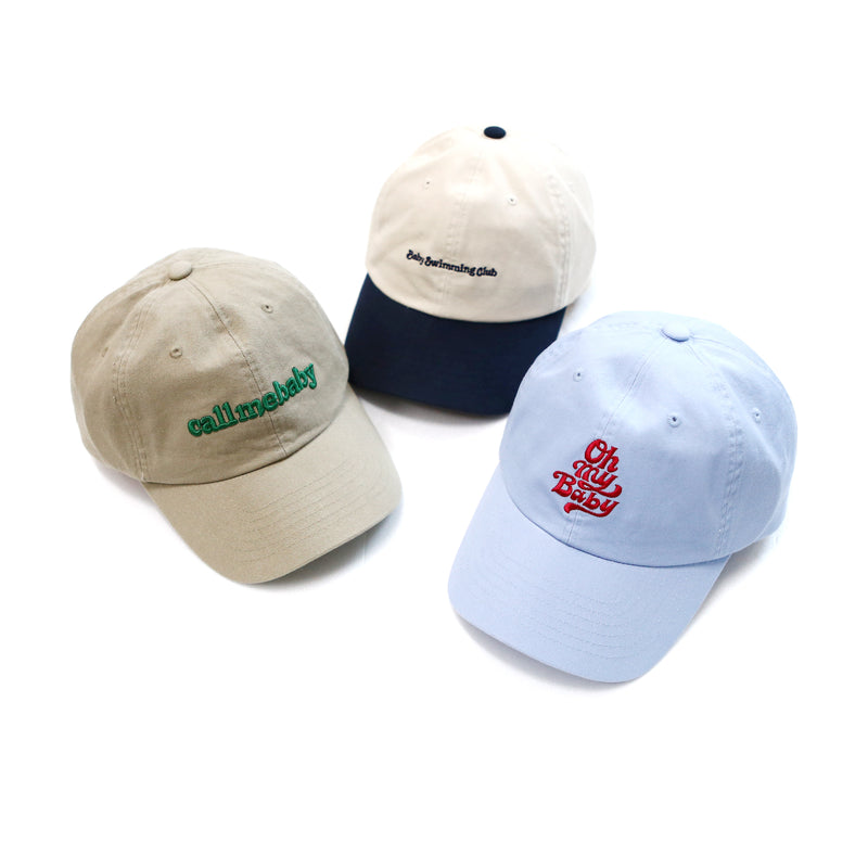 [Call me baby] Oh my baby ロゴ ベースボールキャップ / Oh My Baby Embroidery Ball Cap (6626769109110)