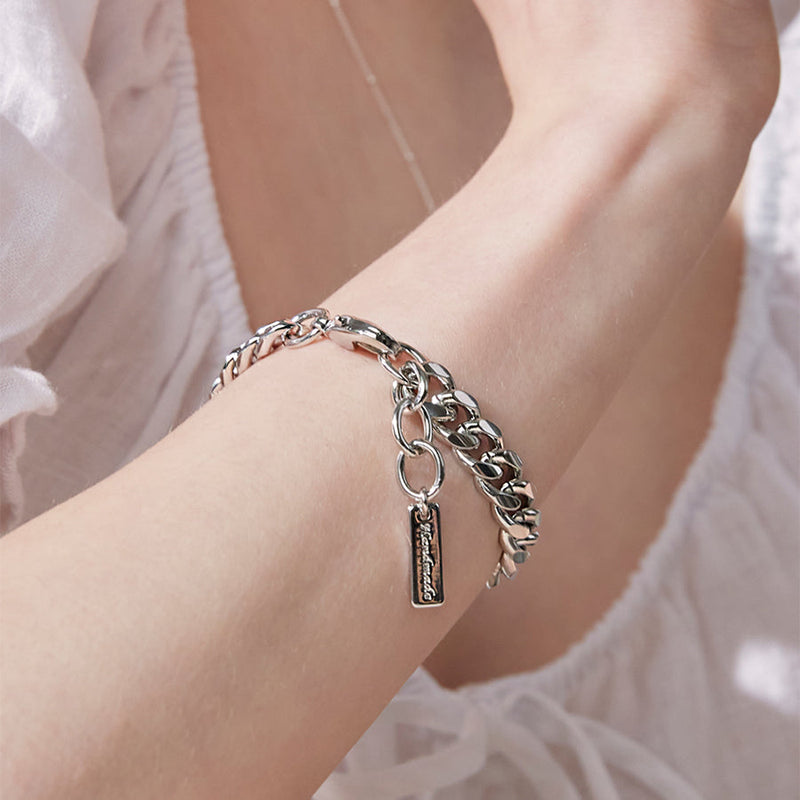 [ BTS RM, SUGA ]modern metal chain bracelet