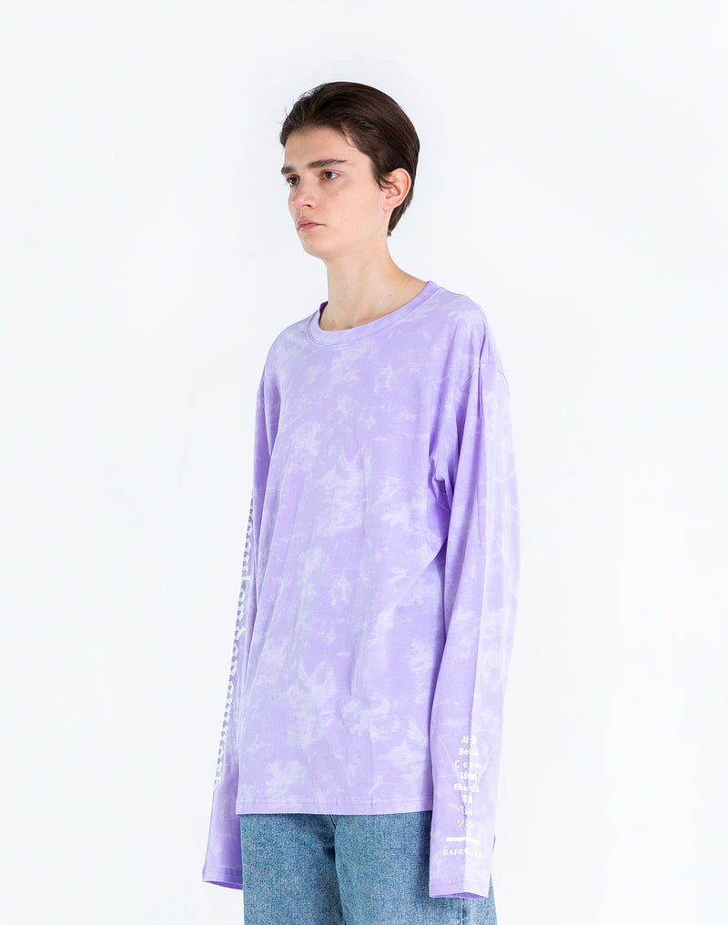 タイダイ 長袖Tシャツ パープル /tiedye long sleeve purple (4437310177398)