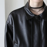 [NONCODE] Venice leather blouson (6615940104310)