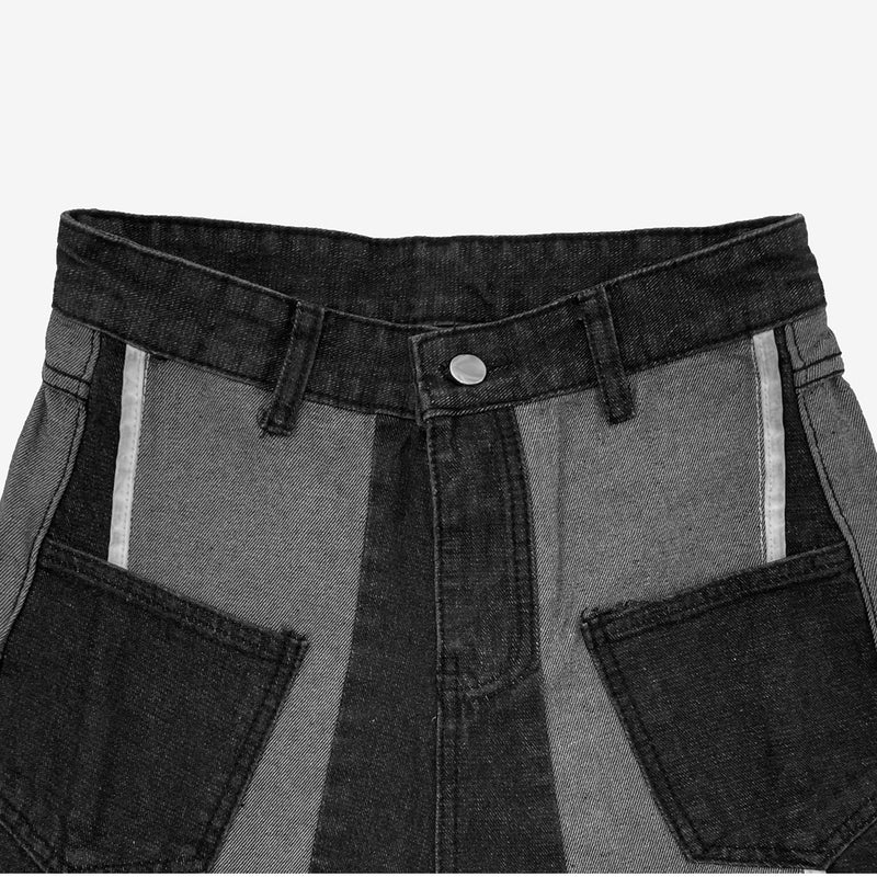 タキリバースワイドデニムパンツ / Taki reverse wide denim pants