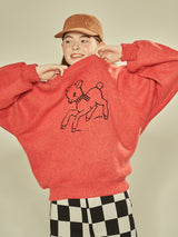 Sheep Sweatshirt (Red) (6643895304310)