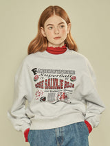 Superball Lettering Sweatshirt (Melange) (6643897925750)