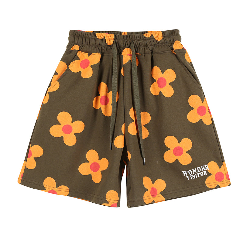 フラワーパターントレーニングパンツ / Flower pattern Training pants (4473263849590)