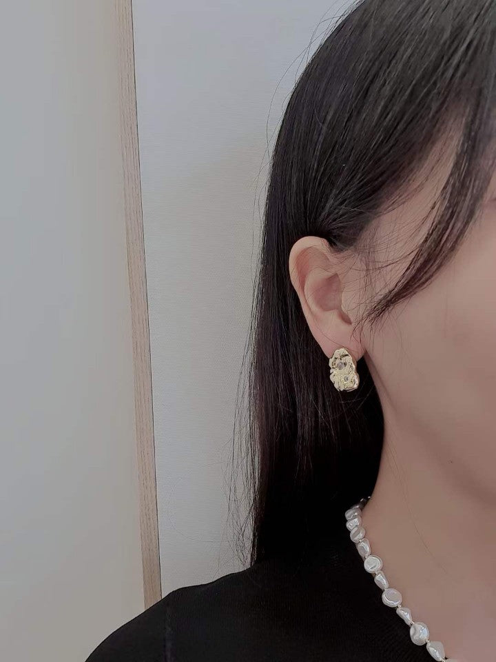 シルバーゴールドアンクルイヤリング/Silver Gold Unique Earring