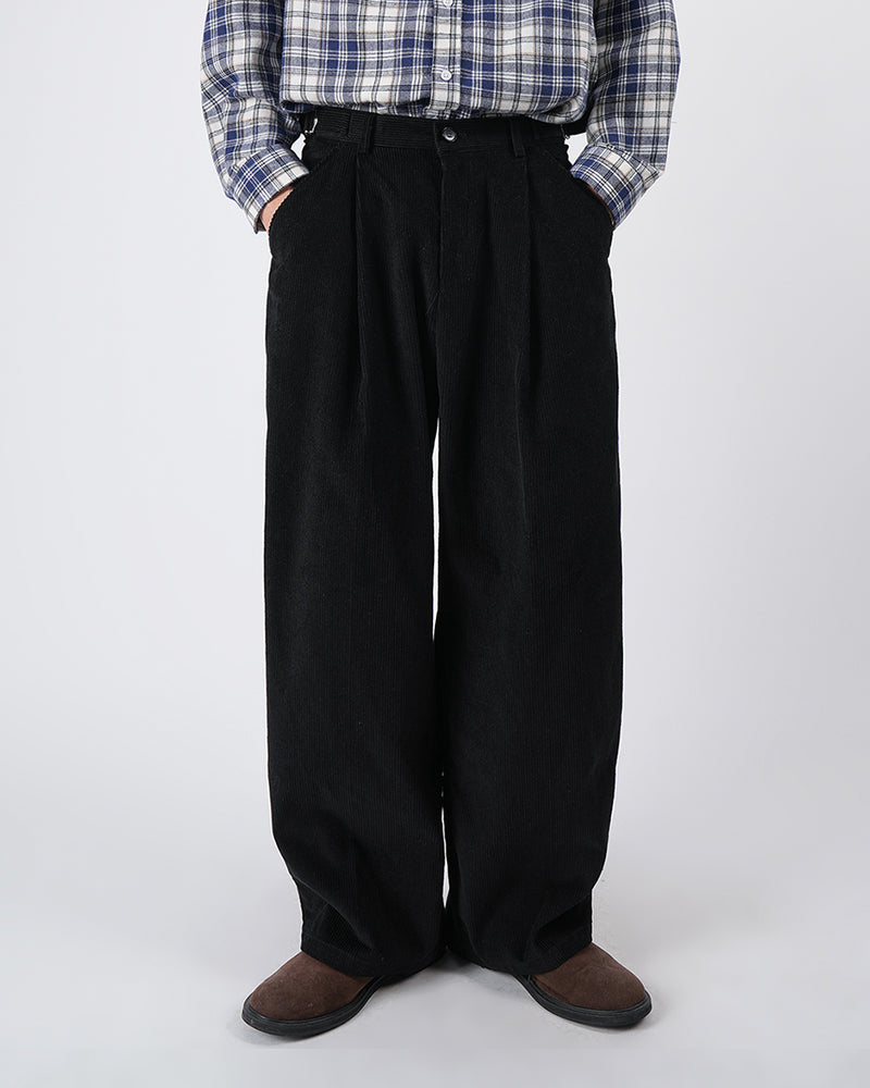 ファイバーサイドバックルコーデュロイパンツ/fiber side buckle corduroy pants 3color