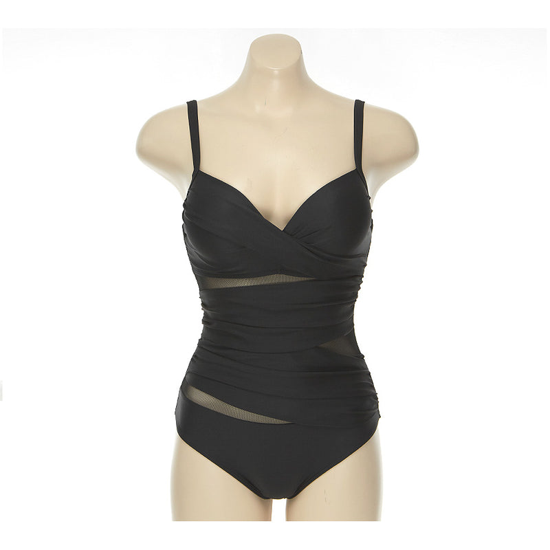 see-through detail swimsuit SW19277F