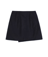 Happiness Two Button Wrap Skirt_Black