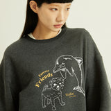 Forever friends puppy dolphin sweatshirts (6600945369206)