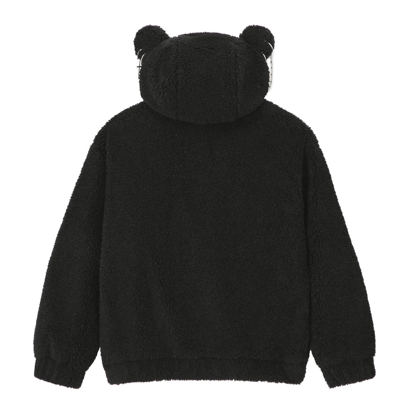 0 5 Punk Bear Fleece Jacket - BLACK (6626827403382)