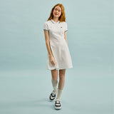 スモールチェリーフレアーピケドレス／SMALL CHERRY FLARED PIQUE DRESS [WHITE]