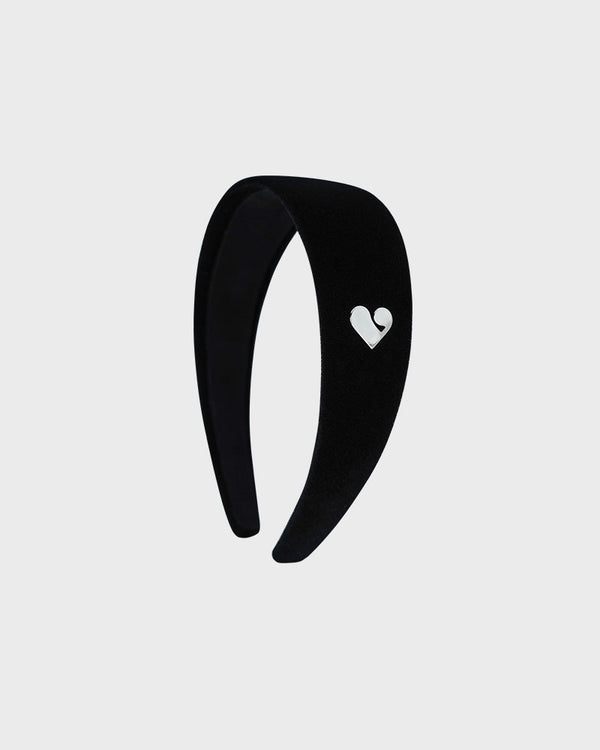Heart symbol velvet hair band (L)