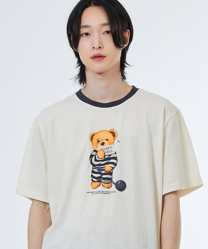 プリズンテディリンガーTシャツ / Prison Teddy Ringer T-shirt