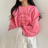 キャンディーポップエンブロイダリーレタリングスウェットシャツ / [3color/napping] Candy Pop Embroidery Lettering Sweatshirt
