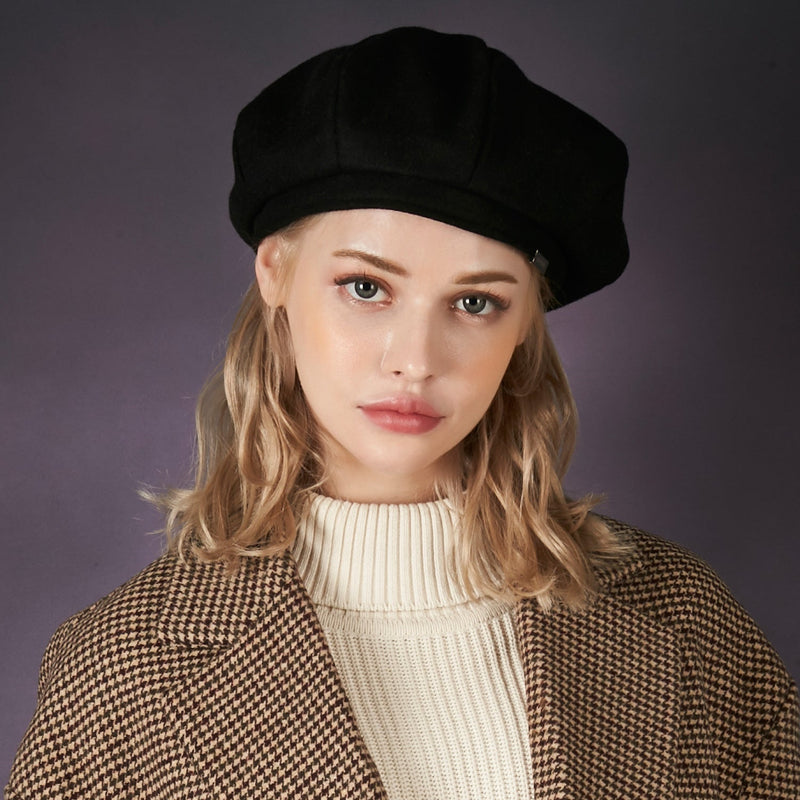 ボールドメタルティップウールベレー帽 / Bold metal tip wool beret