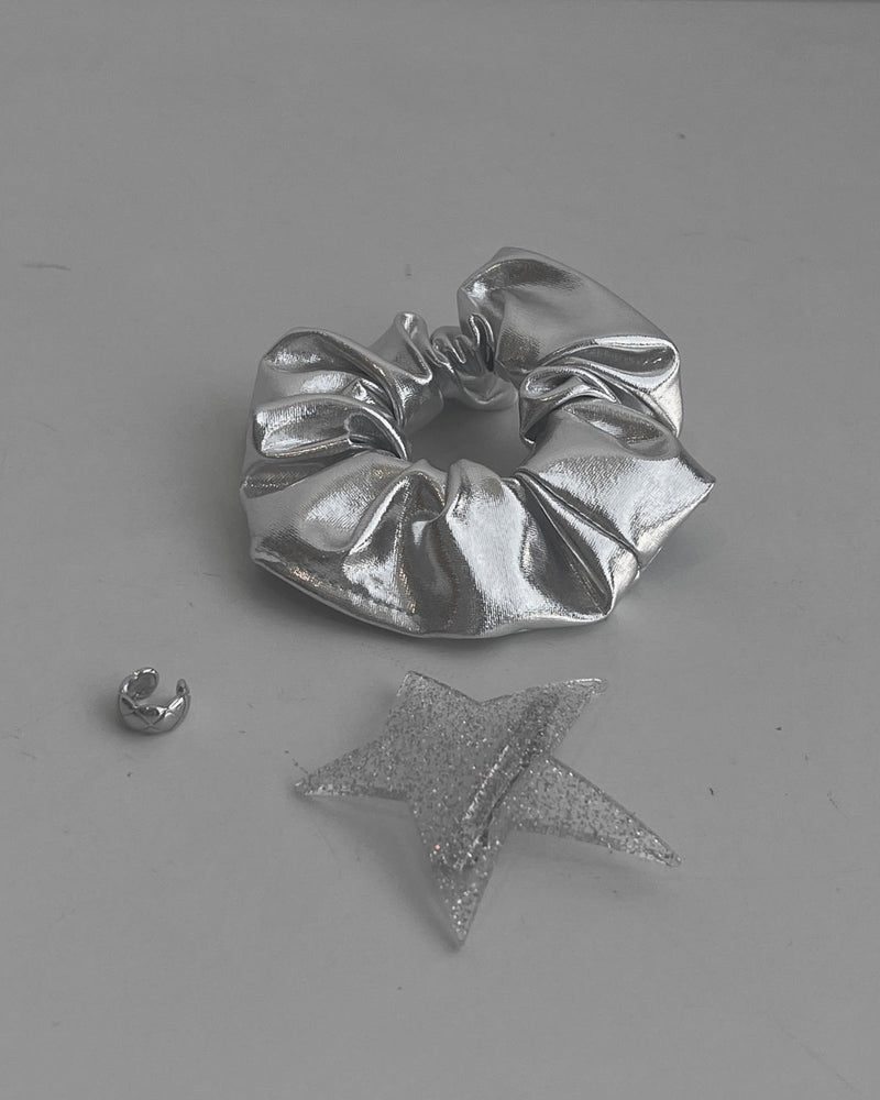シルバーシュシュ/silver scrunchie