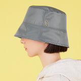 スタッドドロップオーバーフィットポニーバケットハット / Stud Drop Over Fit Poly Bucket Hat Gray