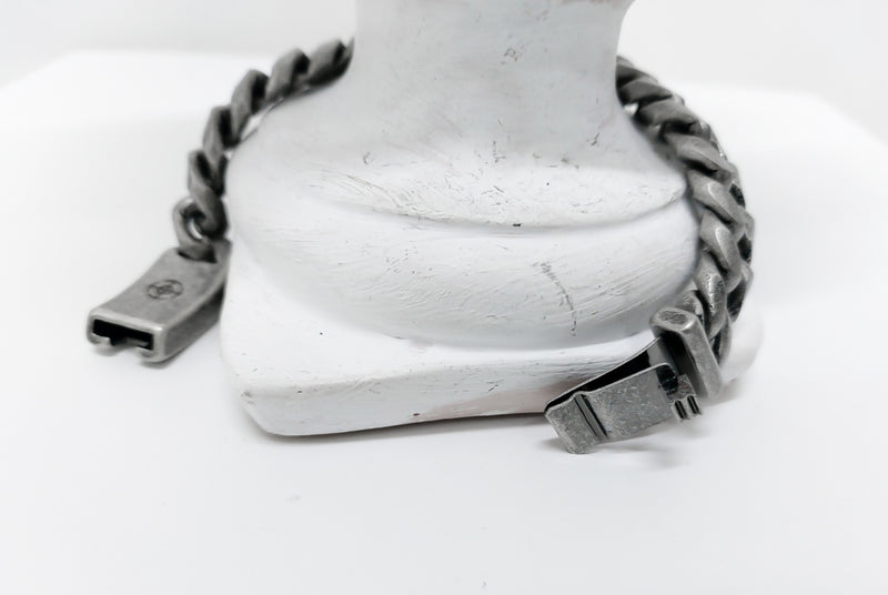 [BLESSEDBULLET]STEEL LINE CRUVE CHAIN NECKLACE_ANTIQUE SILVER/ANTIQUE GOLD (6567984955510)