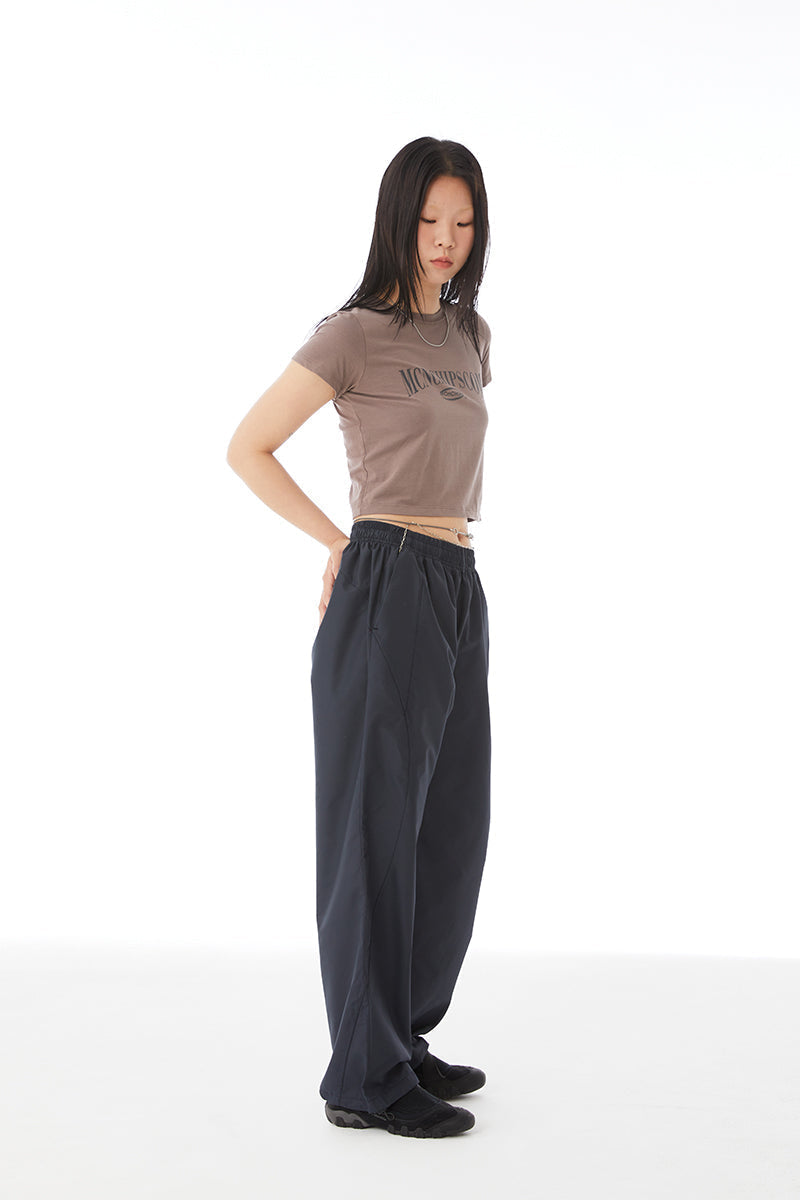 サイドクレッセントパンツ / Side crescent pants (charcoal)