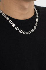 Button chain necklace (surgical steel) (4597204811894)