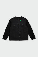 スプライスドデニムジャケット / Spliced denim jacket (black)