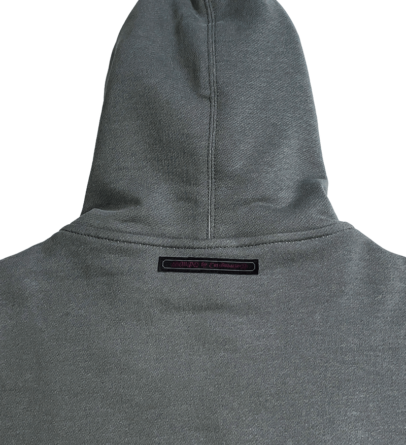THE FOUNDATION zip-up hoodie(Khaki grey) (6636898091126)