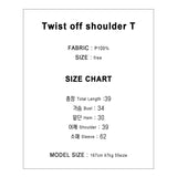 Twist off shoulder T - white (6540305236086)