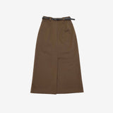 Royal Slit Long Skirt (Beltset) (6633648619638)