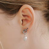 ノットパールピアス / knot pearl post earring