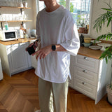 カーブヘムウォッシングショートスリーブTシャツ / ASCLO Curve Hem Washing Short Sleeve T Shirt (6color)