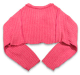 Neckline Cut-out Toggle Knit Crop Top (6676025573494)