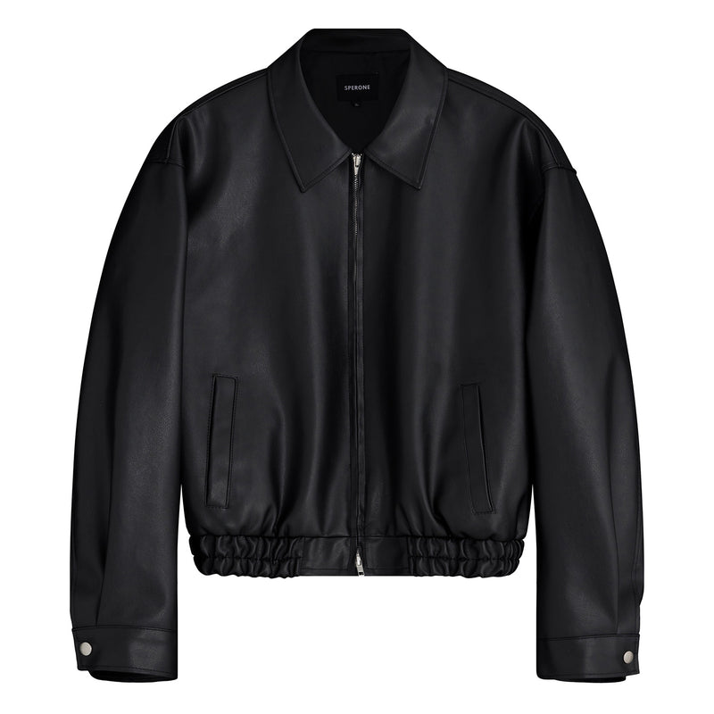 オーバーサイズバンディングレザージャケット Oversized Banding Leather Jacket – 60%  SIXTYPERCENT